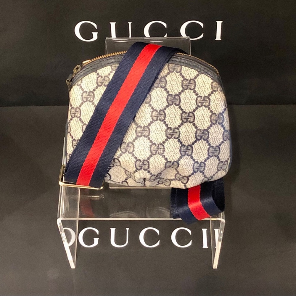 LD SALE! GUCCI GG crossbody, bum bag + Navy web
